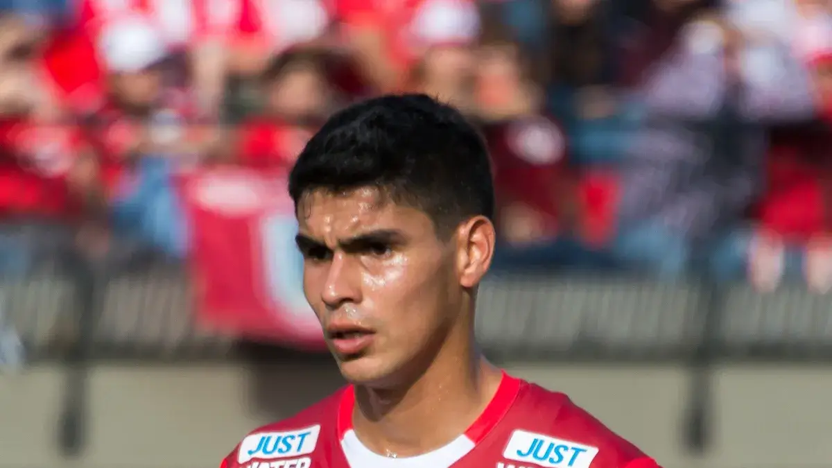 Erick Wiemberg en un partido de Unión La Calera ante Colo-Colo en 2019