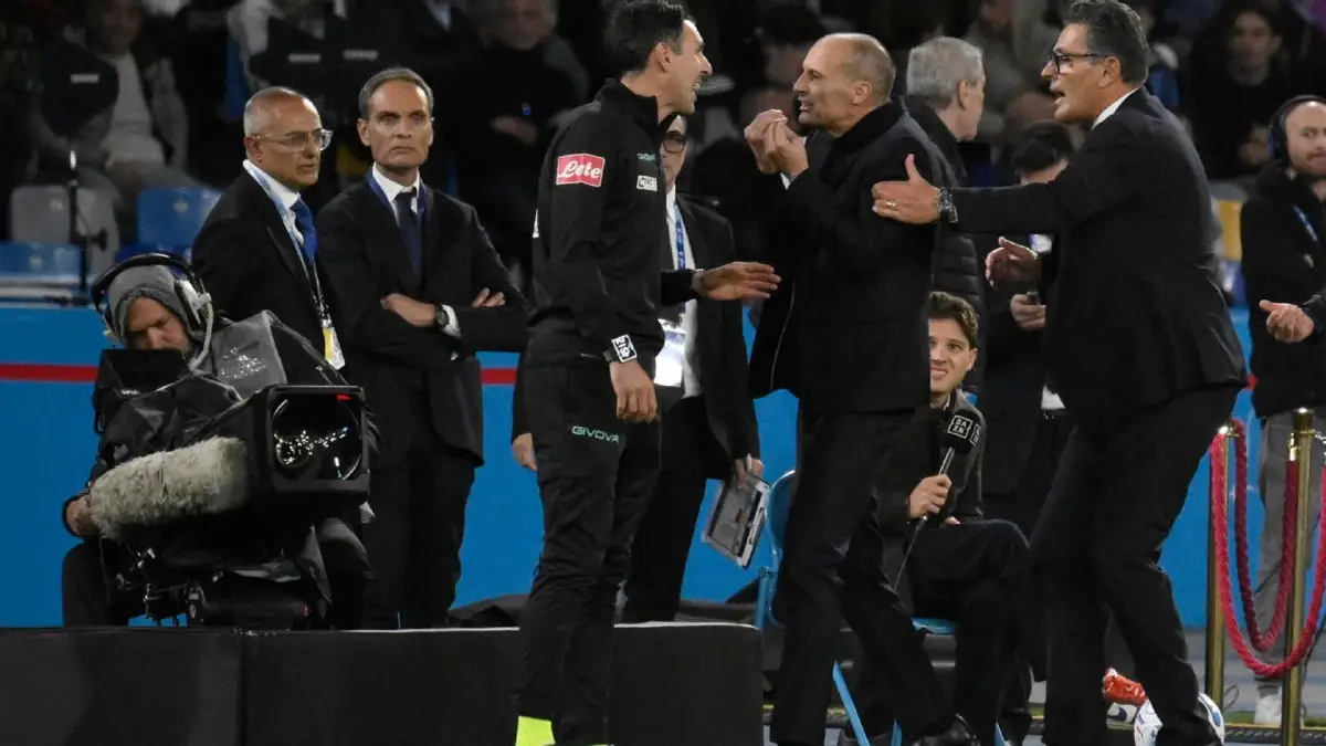 Napoli appeal Allegri's two-match ban after red card in 3-3 draw with Roma
