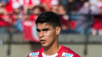 Erick Wiemberg en un partido de Unión La Calera ante Colo-Colo en 2019