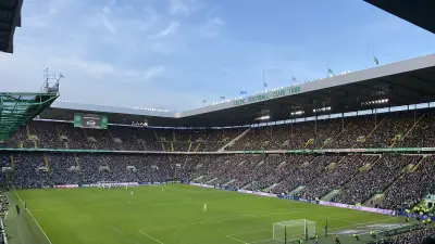 A full Celtic Park during an Old Firm derby