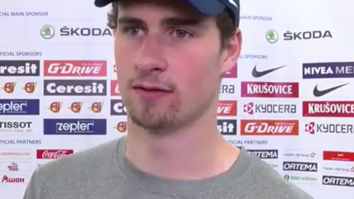 Dylan Larkin playing for Team USA