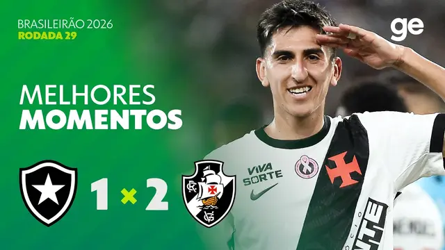 BOTAFOGO 1 X 2 VASCO MELHORES MOMENTOS | 29ª RODADA BRASILEIRÃO 2026 | ge.globo