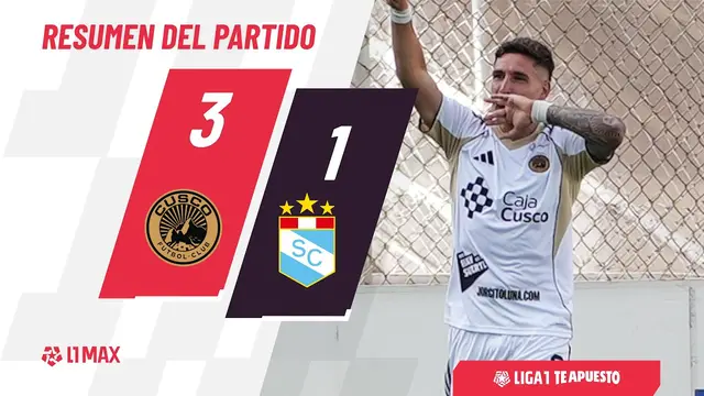 Cusco 3-1 Sporting Cristal: resumen EXTENDIDO del partido por la fecha 13 del Torneo Clausura 2026
