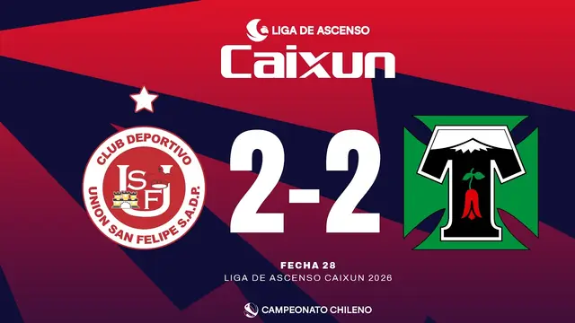 #LigadeAscensoCaixun | Unión San Felipe vs Deportes Temuco | #Fecha28