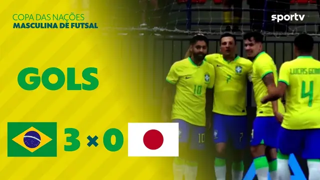 BRASIL 3 X 0 JAPÃO | GOLS | COPA DAS NAÇÕES MASCULINA DE FUTSAL | sportv