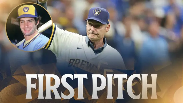 Baseball Hall of Famer Paul Molitor throws out the ceremonial first pitch before World Series Game 2