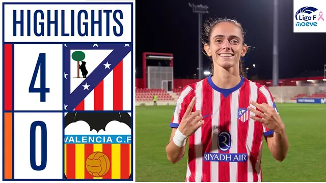 ATLÉTICO DE MADRID 4 - 0 VCF VALENCIA | RESUMEN Liga F Moeve