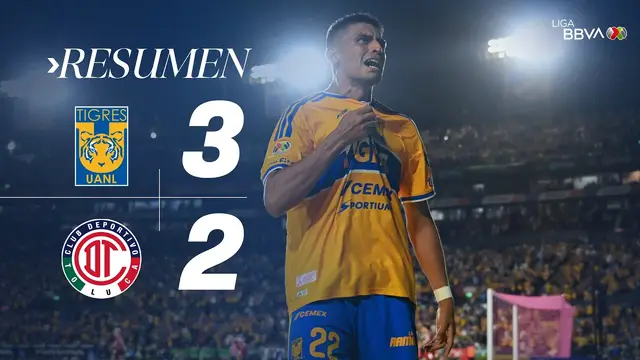 TIGRES 3-2 TOLUCA J11 AP26 | ¡Los Tigres derrotaron a los Diablos en vibrante partido en el Volcán!