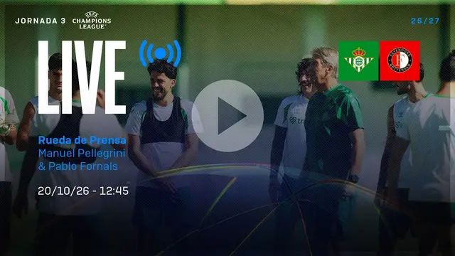 🚨 DIRECTO | Rueda de prensa de Manuel Pellegrini y Pablo Fornals previa al #RealBetisFeyenoord ⚽💚