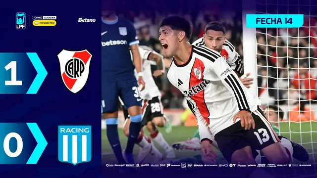 RIVER 1 - 0 RACING | Resumen del partido | #TorneoMercadoLibre Clausura 2026 🏆