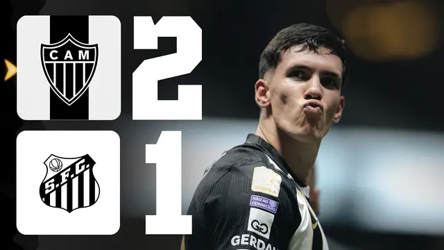 GALO 2x1 SANTOS: VIRADA ATLETICANA E GOLAÇO DE THIAGO BORBAS | MELHORES MOMENTOS