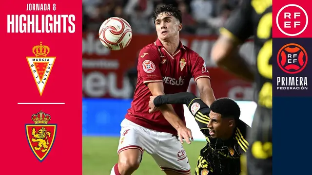 Resumen #PrimeraFederación | Real Murcia CF 0-0 Real Zaragoza | Jornada 8 | Temporada 2026/2027