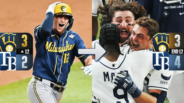 ENTIRE 12th INNING: Cooper Pratt hits go-ahead homer before Rays walk off the Brewers!