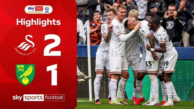 Swansea come from behind to stay top! | Swansea 2-1 Norwich | EFL Highlights