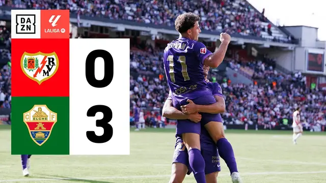 Rayo Vallecano vs Elche CF (0-3) | Resumen y goles | Highlights LALIGA EA SPORTS