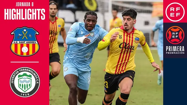 Resumen #PrimeraFederación | UE Sant Andreu 2-2 Torremolinos CF | Jornada 8 | Temporada 2026/2027