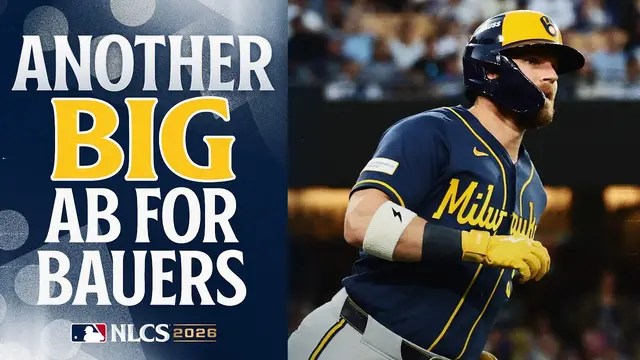 Jake Bauers puts together ANOTHER huge at-bat to plate two runs for the Brewers! 🔥 | MLB Highlights