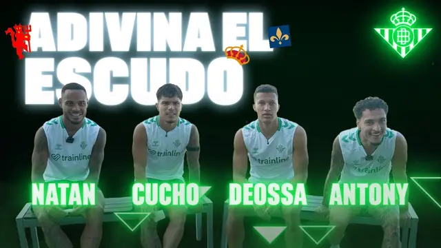 ANTONY, NATAN, CUCHO y DEOSSA juegan a adivinar el escudo de los equipos 🛡️❓ | Real BETIS Balompié