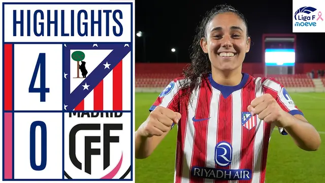 ATLÉTICO DE MADRID 4 - 0 MADRID CFF | RESUMEN Liga F Moeve