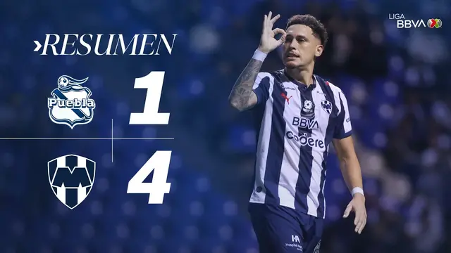 PUEBLA 1-4 MONTERREY | Los Rayados se dan un festín en el Cuauhtémoc | J13 AP2026