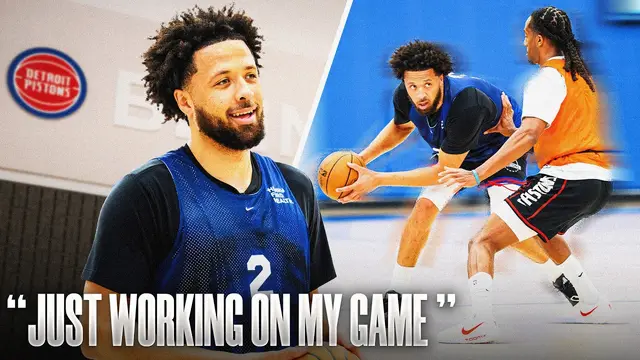 An Inside Look At How Cade Cunningham Leads Pistons Practice 👀