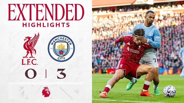 Highlights: Liverpool 0-3 Man City | Reds loss following red card