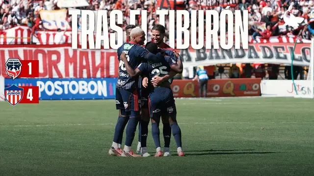 TRAS EL TIBURÓN: ¡GOLEADA EN BOGOTÁ! (Fortaleza 1-4 Junior FC)