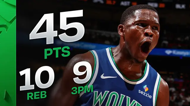 Anthony Edwards ERUPTS for Franchise Season Opening Record 45 PTS vs Heat | October 21, 2026