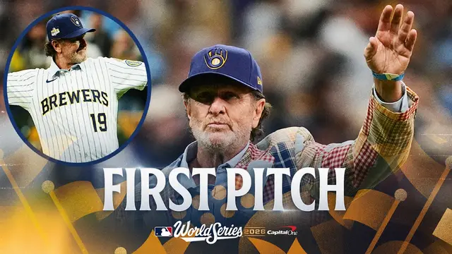 Robin Yount throws out the ceremonial 1st pitch in Bob Uecker jersey before 2026 World Series Game 1
