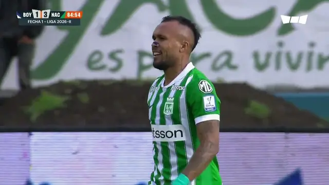 ¡ANDRÉS SARMIENTO MARCA EL 3-1 DE NACIONAL ANTE BOYACÁ CHICÓ! #LALIGAxWIN🟢⚽🔥🏆