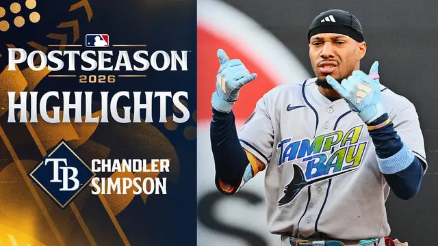 Chandler Simpson getting it done with the bat, the glove AND his legs in the 2026 Postseason! 😮‍💨