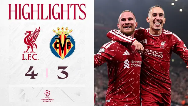 Highlights: Liverpool 4-3 Villarreal | Champions League comeback win! Mac Allister, Araujo & Wirtz!