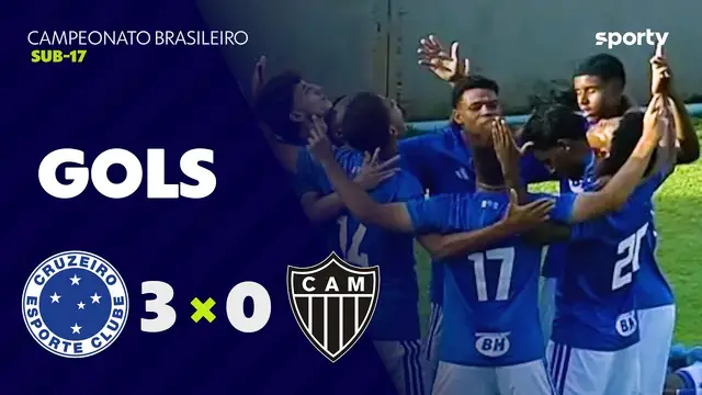 CRUZEIRO 3 X 0 ATLÉTICO-MG | GOLS | BRASILEIRÃO SUB-17 2026 | sportv