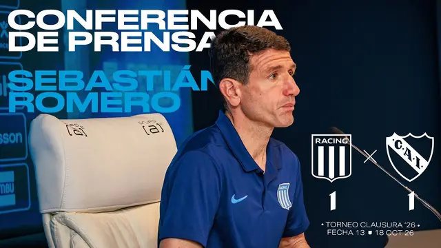 Conferencia de prensa de Sebastián Romero | Clausura'26 #13 | Racing 1 vs Independiente 1 (18/10/26)