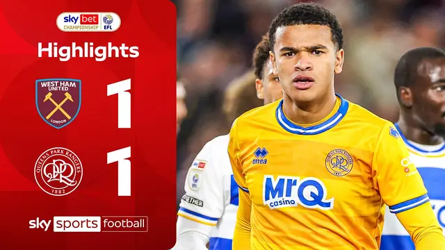 Charles makes OUTSTANDING stoppage-time double save! 👏 | West Ham 1-1 QPR | Championship highlights
