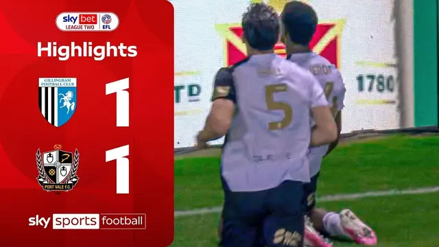 Keyrol Figueroa saves point from the bench! 💥 | Gillingham 1-1 Port Vale | EFL Highlights