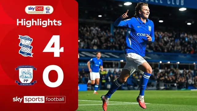 Birmingham DOMINATE 10-player Preston to move third! 📈 | Birmingham 4-0 Preston | EFL Highlights