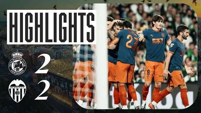 REAL RACING CLUB 2 - 2 VALENCIA CF | RESUMEN DEL PARTIDO - JORNADA 8 DE LALIGA EA SPORTS 2026 - 2027
