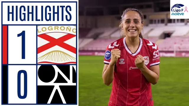 LOGROÑO UNITED 1 - 0 FC BADALONA WOMEN | RESUMEN Liga F Moeve