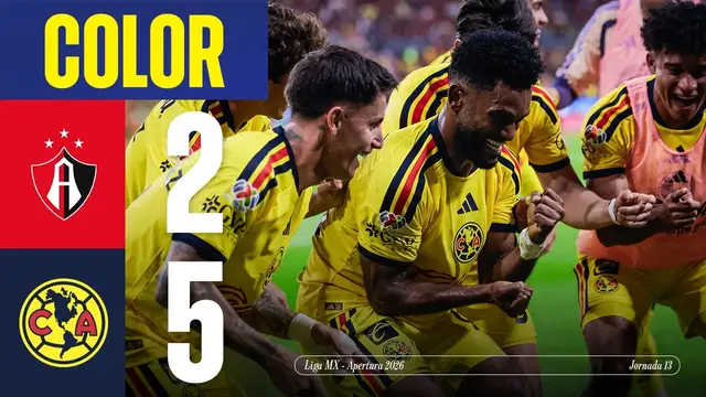 Resumen completo: Atlas 2 vs. 5 América | J13, AP26 | ¡Lluvia de GOLAZOS en el Estadio Jalisco!