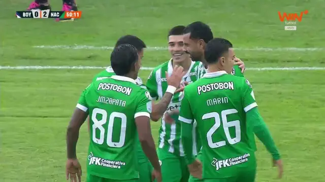 ¡LLEGÓ EL SEGUNDO GOL DE NACIONAL ANTE BOYACÁ CHICÓ POR MEDIO DE EDWIN CARDONA! #LALIGAxWIN 🟢⚽🔥🏆