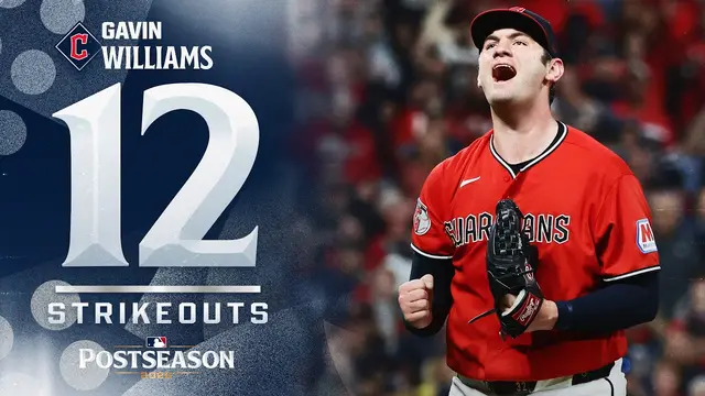 Gavin Williams DOMINATES in Game 5 of the ALDS! 🔥 (Ties Guardians Postseason record with 12 K's!)
